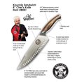 thumbnail image 3 of Guy Fieri  Knuckle Sandwich 8" Chef Knife High Carbon Stainless Steel Ergonomic Pakkawood Handle, 3 of 6