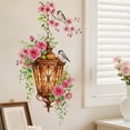 thumbnail image 7 of Watercolor Pink Flower Chandelier Wall Decals, Removable Self-Adhesive Decorative Stickers For Living Room, Bedroom, Entryway,Home Interior Wall Decor, Party Background, 7 of 7