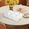 thumbnail image 6 of deevoka Divided Serving Dishes Nordic Dried Fruit Plate for Chocolate Cookies Fruits clear, 6 of 9