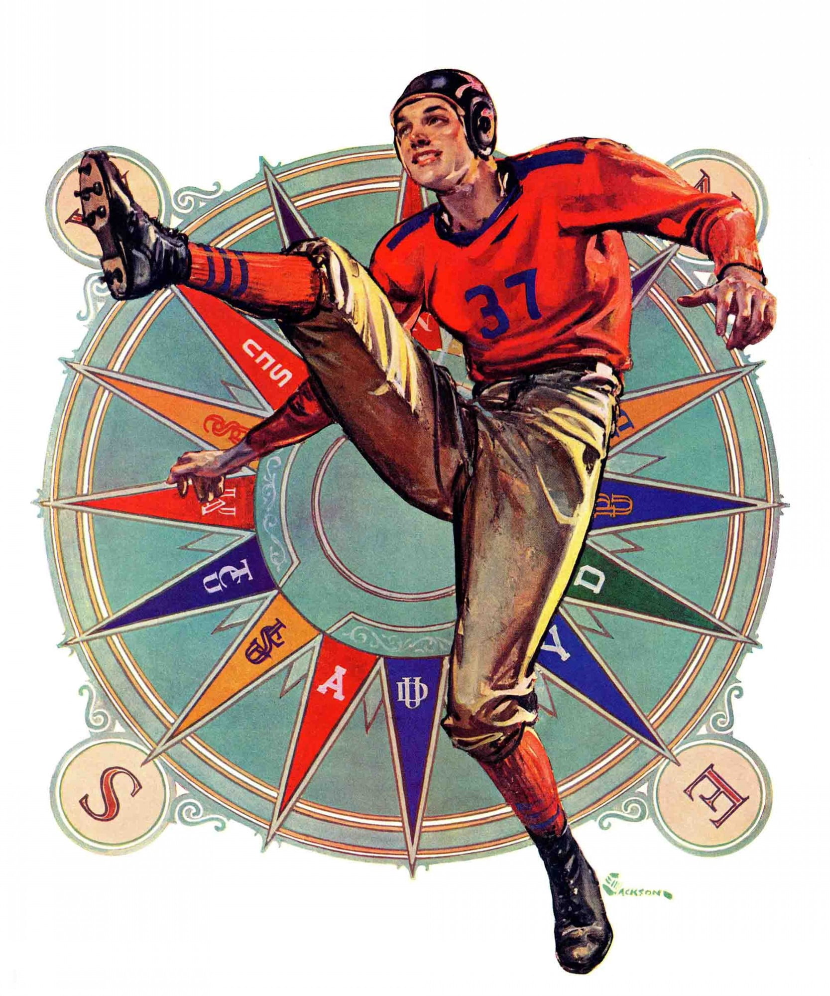 Marmont Hill Kickoff by E.M. Jackson Painting Print on Canvas