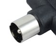 thumbnail image 3 of 5 Pcs DVB-T TV PAL 2 Male to 2 Female T Antenna RF Adapter Connector Black, 3 of 4