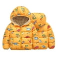 thumbnail image 6 of Esaierr Kids Baby Girls Boys Winter Warm Coat Fleece Outerwear,1-7Y Toddler Short Bear Ear Hooded Thick Jacket Printing Cotton Jacket, 6 of 6
