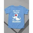 thumbnail image 6 of Tstars Boys Unisex Best Gift for Mother's Day Shirts Tee My Heart Belongs to Mommy Kids Cool Cute Gift for Mom Shirts for Boy T Rex Love Mothers Day Gift Kids T Shirt, 6 of 7