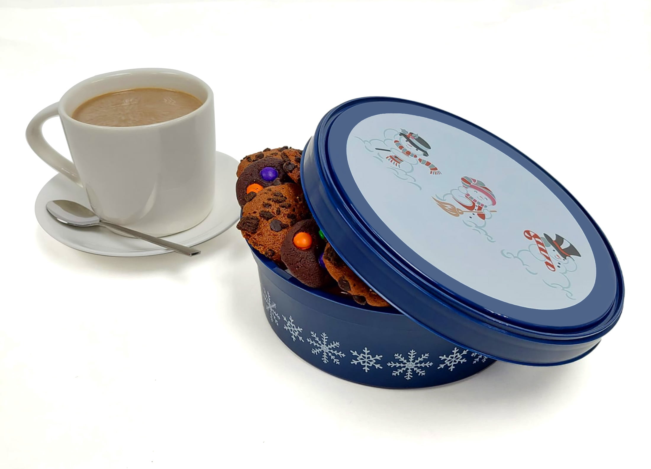 Holiday Time - Brandclub - Holiday Time 2 Pack Round Plastic Blue
