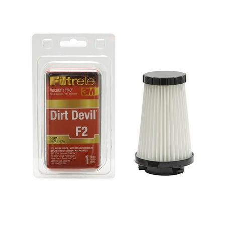 Dirt Devil F2 HEPA Filter, 1 filer Per Pack, Eliminate dust, pollen, mold spores, pet dander and other airborne allergens By