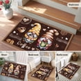 thumbnail image 5 of 2x3 Ft Entryway Area Rug, Farmhouse Coffee Time Kitchen Rug Runner Washable Floor Mat, Vintage Gnomes Desserts Brown Plaid Non Slip Indoor Door Mat Throw Carpet for Bathroom Living Room Bedroom, 5 of 8