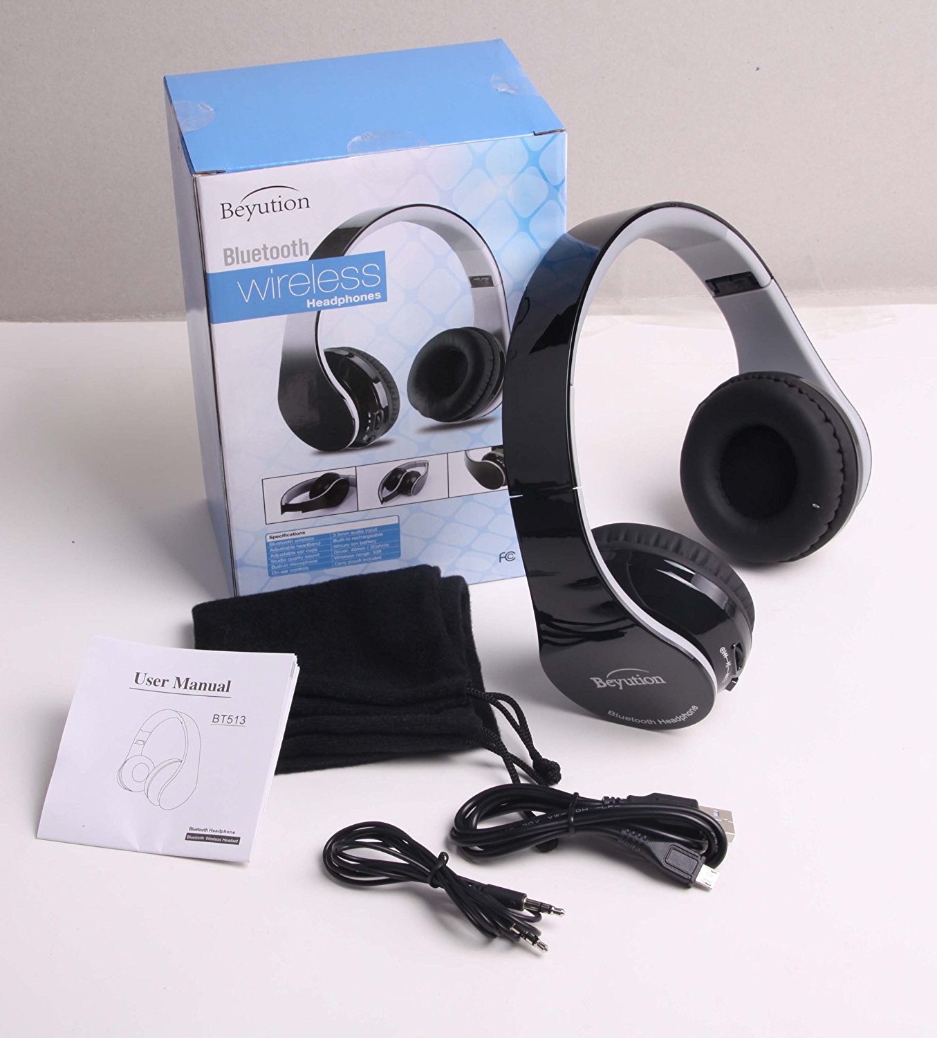 New Wireless Bluetooth 4.0 Stereo Hi_Fi Bluetooth Headphones With Built