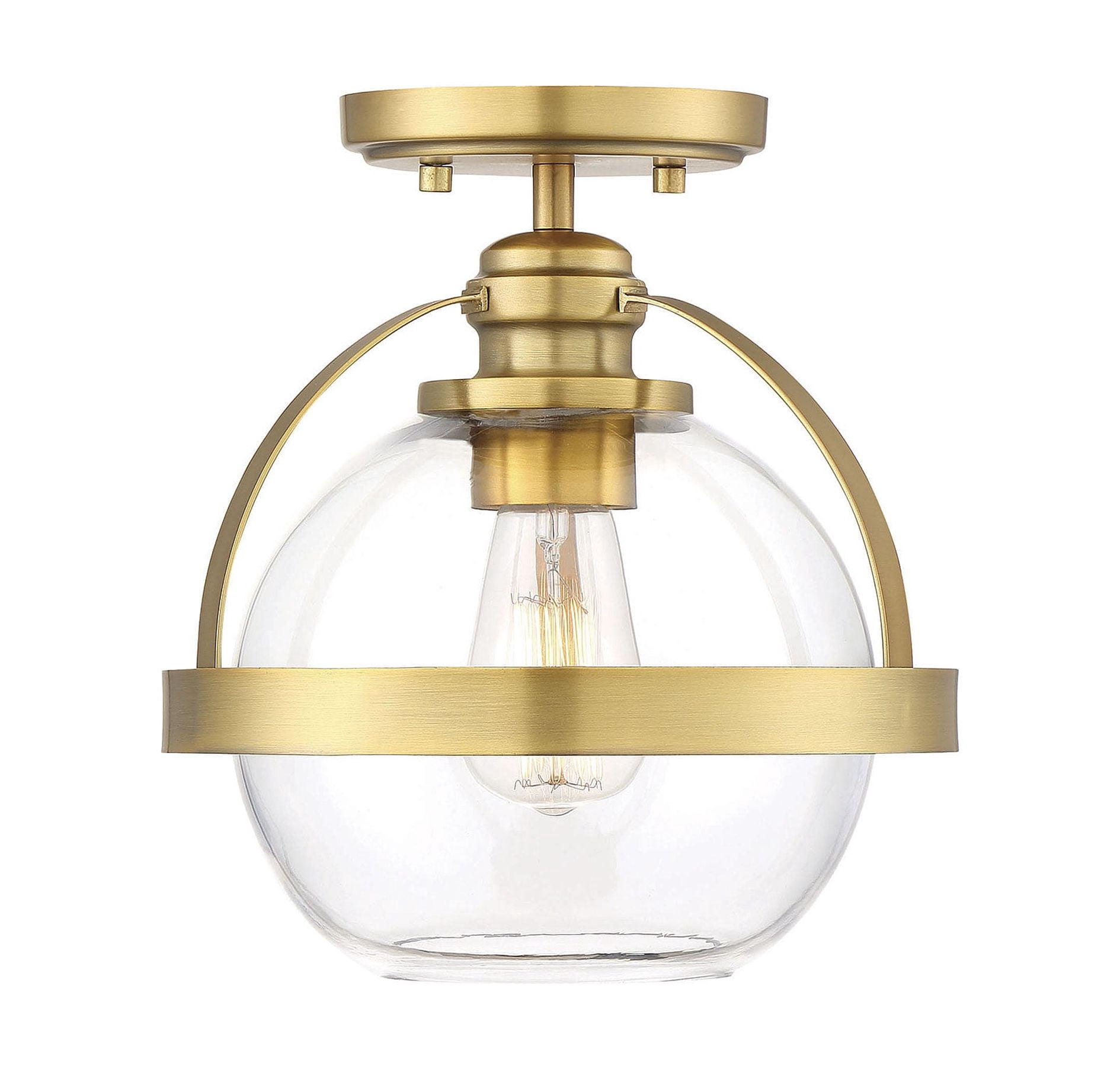 Pendleton 1-Light Ceiling Light in Warm Brass