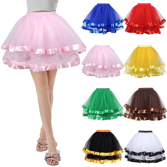 Skirts for Women Carnival Dance Party Holiday Party Tutu Ballet Casual Comfortable Womens Skirt Black