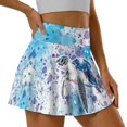 thumbnail image 5 of HELLHERO Turtle Decoration Polyester Spandex Fabric Tennis Skirt with 2 Side Pockets, Inner Pockets Built-in Shorts Athletic Skort for Pickleball Outing Golf, 5 of 9
