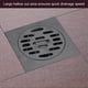 thumbnail image 2 of Square Shower Drain Stainless Steel With Removable Round Pattern Cover Rotating, 2 of 5
