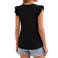 thumbnail image 3 of MOYIKO Womens Tank Tops Crew Neck Short Sleeve Summer Shirts Babydoll Peplum Tops Dressy Casual Blouses, 3 of 7
