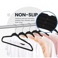thumbnail image 3 of ACSTEP Velvet Clothes Hangers 40 Pack, Non-Slip Hangers with 360 Rotating Hook, Black, 3 of 7