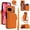Orange, variant on For Google Pixel 9a RFID Blocking Wallet Case Magnetic Flip Cover Multi-Card Slots Zipper Pocket With Ring Clasp Detachable Shoulder Strap And Wrist Strap,Black,For Google Pixel 9a