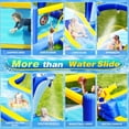 thumbnail image 3 of Bobiber 8 in1 Inflatable Slide Water Park Bounce House Garden with Dolphin sprinkler & Target games & Water gun & Basketball, 3 of 8