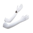 thumbnail image 4 of GARENDE Arm Covers Cooling Arm Sleeves 58cm Comfortable Breathable Summer Sun Gloves for white, 4 of 9
