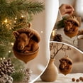 thumbnail image 5 of Forest Animal Acorn Ornaments 3D, Detailed Woodland Creature Figurines in Acorn Shell, Shatterproof Resin Christmas Tree Ornaments, Unique Animal Lover Gift Idea, Christmas Decor Set, B, 5 of 7