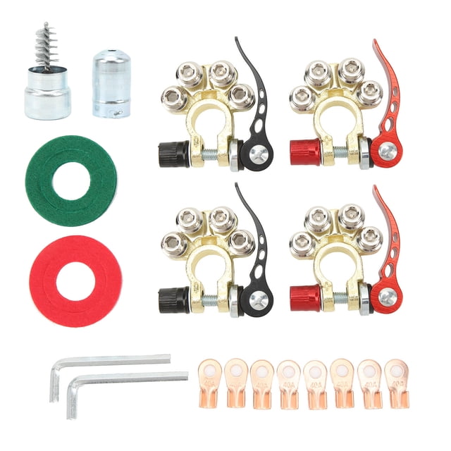 Car Battery Terminal Connectors,Battery Terminal Connectors 4 Battery Terminal Quick Release Tool Battery Quick Release Terminal Clip Streamlined Design