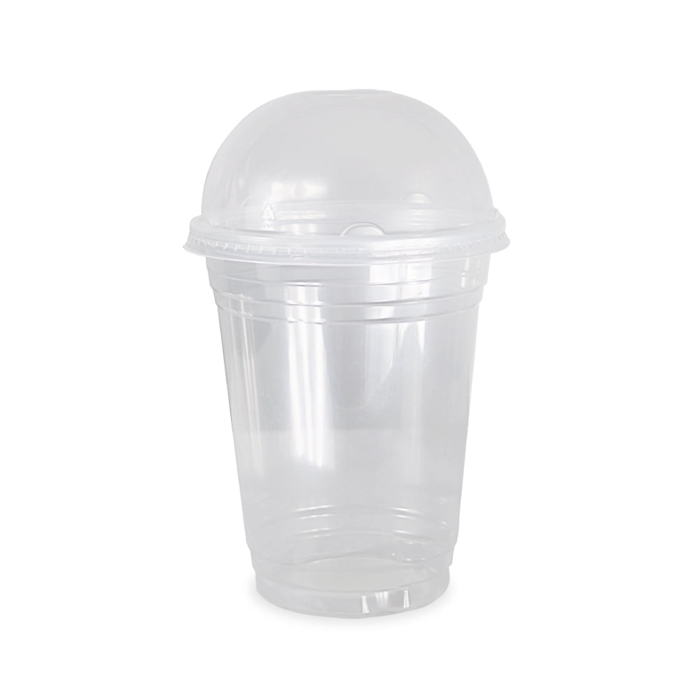 ePackageSupply 16 oz. Clear Plastic Disposable Cups with choice of Flat or Dome Lids Walmart