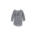 thumbnail image 1 of Aeropostale Blusa tipo túnica de pata de gallo abstracta para mujer, gris, grande Aeropostale Sayo, 1 of 1