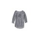 thumbnail image 1 of Blusa de túnica Aeropostale abstracta de pata de gallo gris XS Sayo, 1 of 1