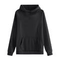 thumbnail image 6 of Hoodies for Women Oversized Trendy Fall Sweatshirt Pullover Fleece Long Sleeve Sweaters Winter Y2k Clothes Black M, 6 of 7