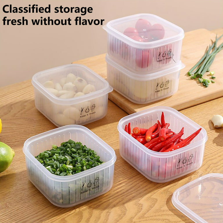 Vegetable Storage Container Set, Onion Storage, Garlic Keeper, Lemon Saver