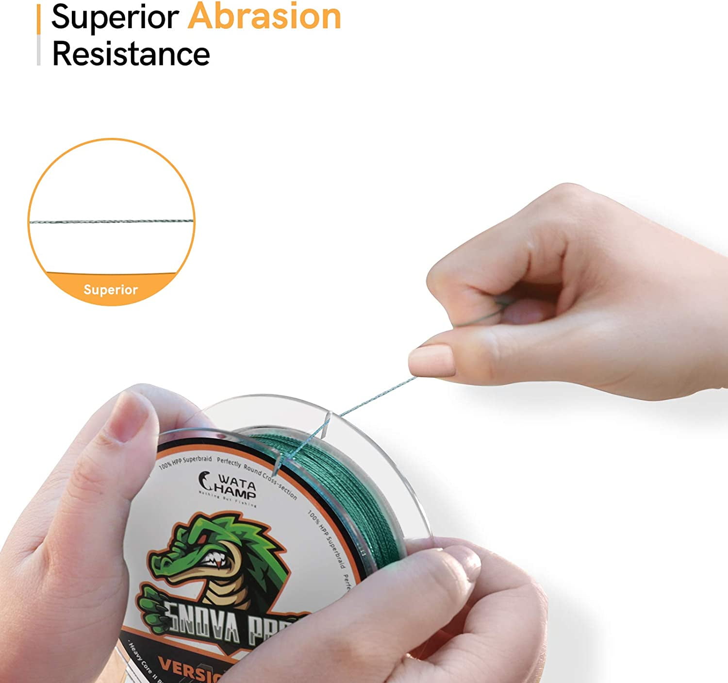 WataChamp Snova Pro Braided Fishing Line 6lb-100lb Incredible Superline Abrasion Resistant Braided Lines Super Strong High Performance 