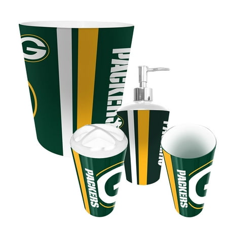 Green Bay Packers Nfl Complete Bathroom Accessories 4pc Set Green Bay Packers Nfl Complete Bathroom Accessories 4pc Set