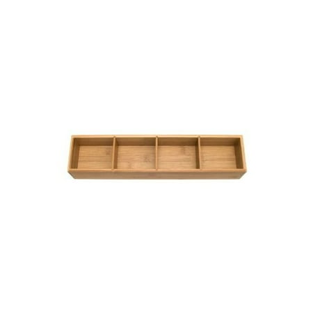 Lipper International Bamboo Drawer Organizer With 3 Removable Lipper International Bamboo Drawer Organizer With 3 Removable Dividers Brown Multi Colored