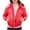 Red1, variant on JGGSPWM Women's Quilted Cropped Puffer Jacket Baggy Short Down Outerwear with Pockets Warm Coat Black 2XL