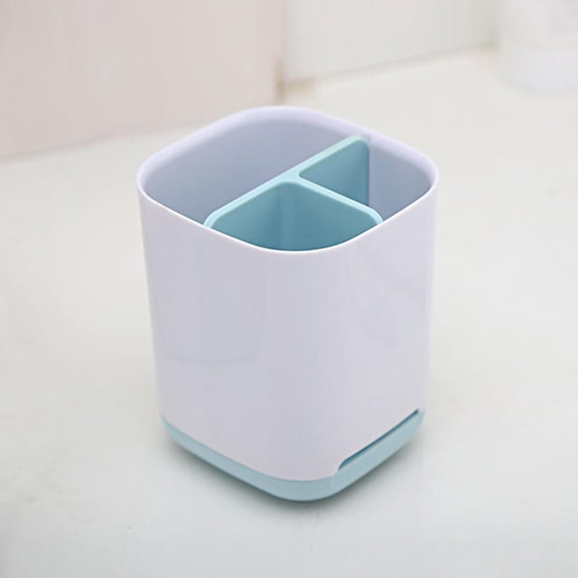 Compartimentos de soporte de cepillo de eléctrico de plástico multifunción, maquinilla de afeitar para pasta de , organizador de maquil Pequeño azul claro Macarena titular de pasta de dientes