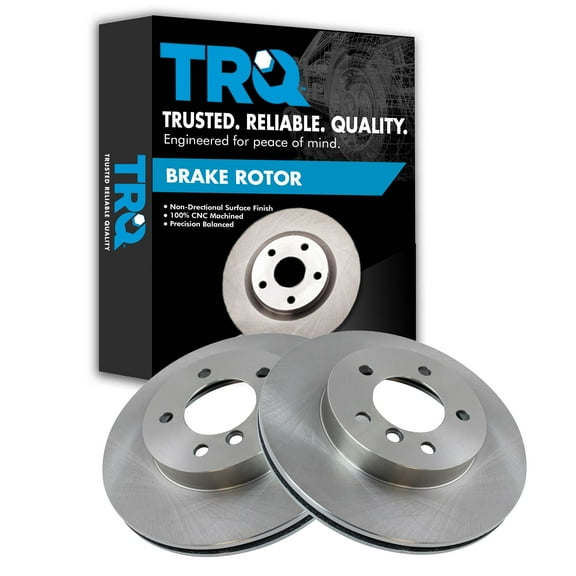 TRQ Front Brake Rotors Set Vented Fits Select 2000 BMW 323Ci 323i 2001-2006 325Ci 2001-2005 325i 325xi 328Ci 1999-2000 328i 2001-2002 Z3 2003-2005 Z4