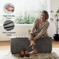 thumbnail image 3 of Linsy Home 50" Ottoman with Storage for Living Room, Velvet Storage Ottoman Bench with Gas Lift, Grey, 3 of 7