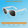 thumbnail image 3 of LINVO Classic Retro Polarized Matte White Sunglasses for Men Women Fishing Driving Hiking, 3 of 7
