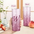 thumbnail image 4 of Initial W Tumbler Cup Gifts, Monogrammed Gifts for Women, Personalized Tumblers with Lids and Straws for Women 20oz, Personalized Gifts for Girls Women Mom Teacher Birthday Wedding Graduation, 4 of 6