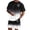 Black, variant on Men's Short Sets 2 Piece Outfits Tropical Graphic Tees and Shorts Sets Beach Vacation Outfits