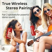 Portable Bluetooth 5.0 Speaker with 10W IPX6 Waterproof red Tronsmart Trip
