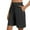 Black, variant on Wyobmus Womens Linen Summer Shorts Casual Bermuda High Waist Drawstring Shorts Dressy Wide Leg Mid Length Short With Pocket S-2X Black