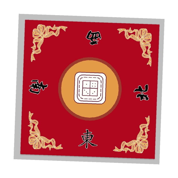 Mantel reductor de ruido, mantel de mahjong, tapete de mesa de mahjong, tapete para juego de mesa rojo b