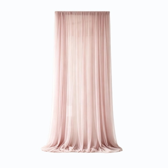 Sheer Curtain Panel 120x30 Inch Light Filtering Mesh Drape for Patio Gazebo Porch Indoor Window Soft Privacy Fabric Pink