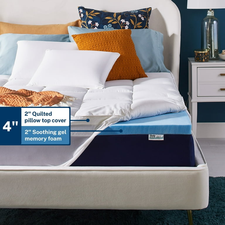 Sleep Innovations Memory Foam Mattress Topper Twin Gel Dual