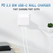 For iPhone 16/15/14/ 13 /12 Fast Charger,35W foldable Dual USB-C Port Compact Power Adapter,Dual Type C Port Cell Phone Wall Charger Block