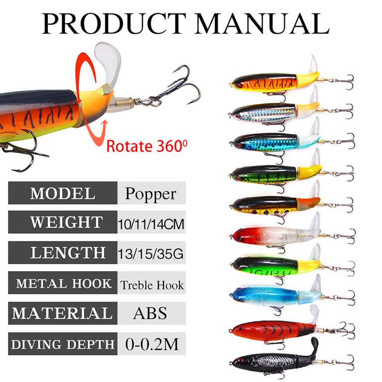 VerPetridure Fishing Lure Fishing Bait Fishing Float Tractor Water Float  Wave Bait,Outdoor Fishing Gear Father's Day Gifts 