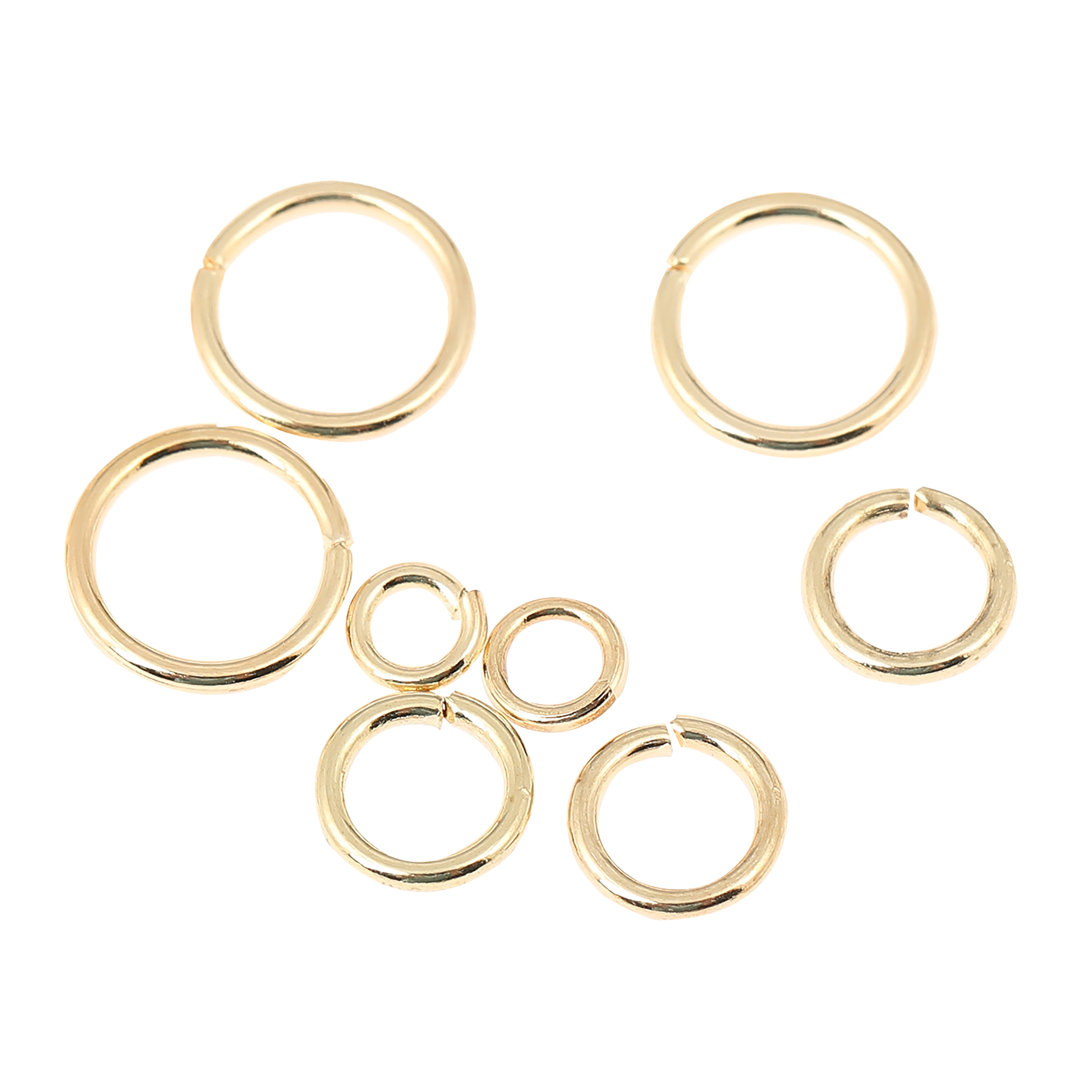 Gold Jump Rings by Bead Landing – 432 Pieces Each (5,184 Total) in Multiple Sizes for Jewelry Making - 12 Pack