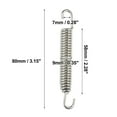 thumbnail image 3 of 2 Set Motorcycles Exhaust Pipe Spring 80mm 3.15" Stainless Steel Exhaust Pipe Spring Hook Silver Tone, 3 of 6