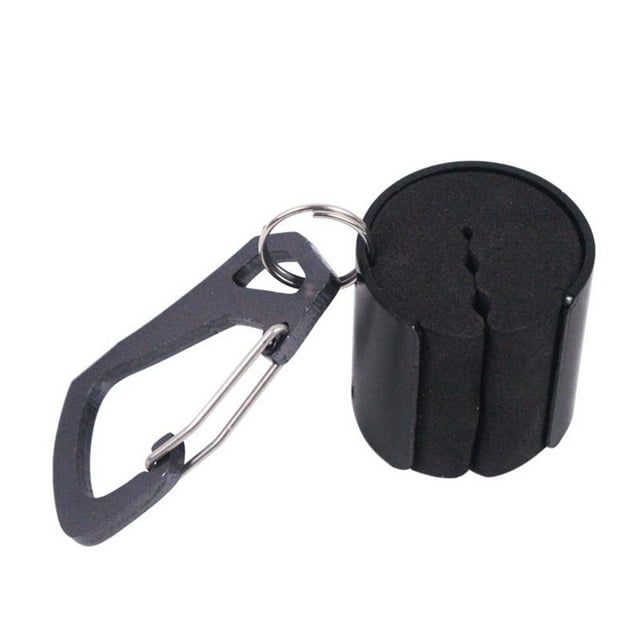 Yuarrent Abrazadera para caña de pescar, colgador de soporte colgante ligero, poste organizador para accesorios de pesca, atado de hebilla Pescar Negro