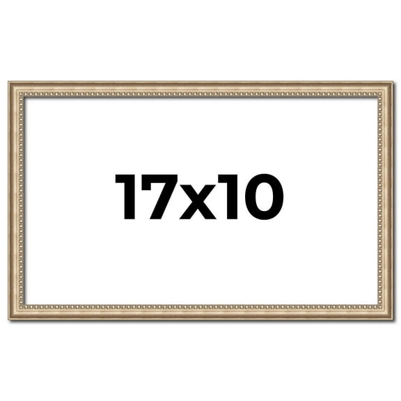 17x10 Frame Silver Real Wood Picture Frame Width 0.75 Inches | Interior Frame Depth 0.5 Inches |