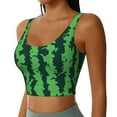 thumbnail image 2 of Pofeuu Green Stripes Of Watermelon Print Sports Bra for Women Sexy Vest Yoga Running Gym Fitness Crop Bras Tops-Medium, 2 of 8