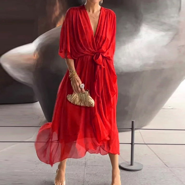 knee length dresses for ladies London Times T5649M main image 0